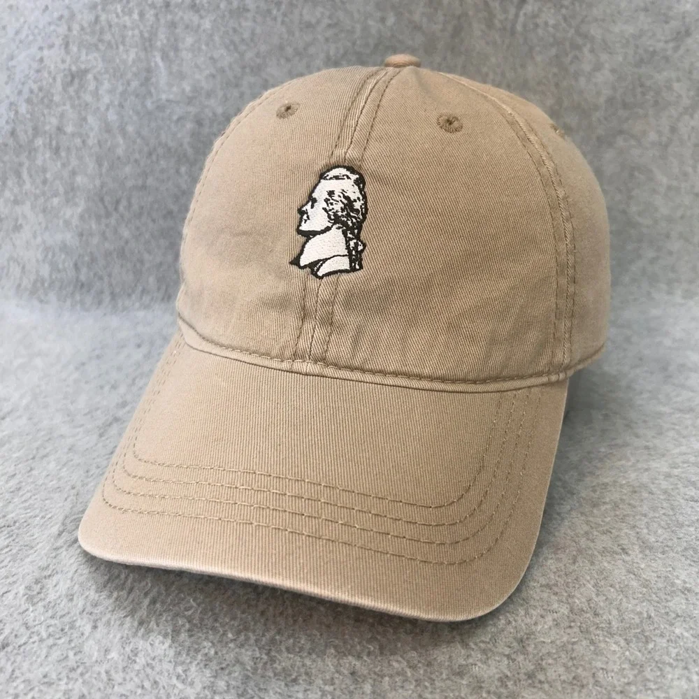 Thomas Jefferson Mens Tan‎ Cap America Hat Small Batch Bourbon Embroidered OSFA